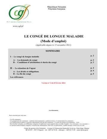 C’est quoi congé longue maladie C'est quoi congé longue maladie