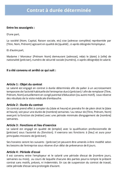 Quelle période d’essai pour un cdd de 1 an Quelle période d'essai pour un cdd de 1 an