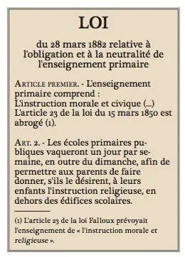 Texte de loi laicité Texte de loi laicité