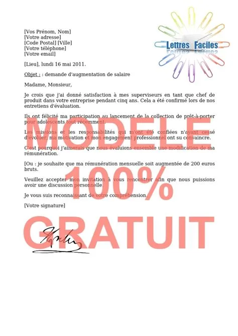 Demande d’augmentation de salaire Demande d'augmentation de salaire