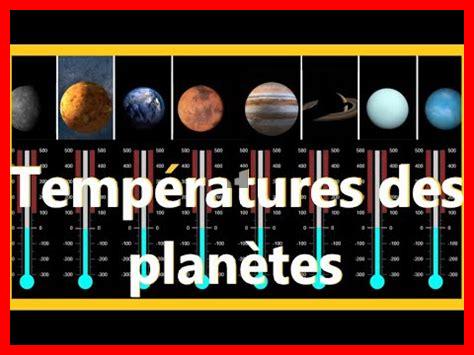 Comment la température varie-t-elle sur les planètes extérieures Comment la température varie-t-elle sur les planètes extérieures