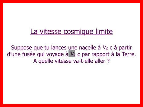 Quelle est l’influence de la vitesse sur le temps cosmique Quelle est l'influence de la vitesse sur le temps cosmique